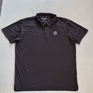 Black Performance Polo Shirt Athletic Design